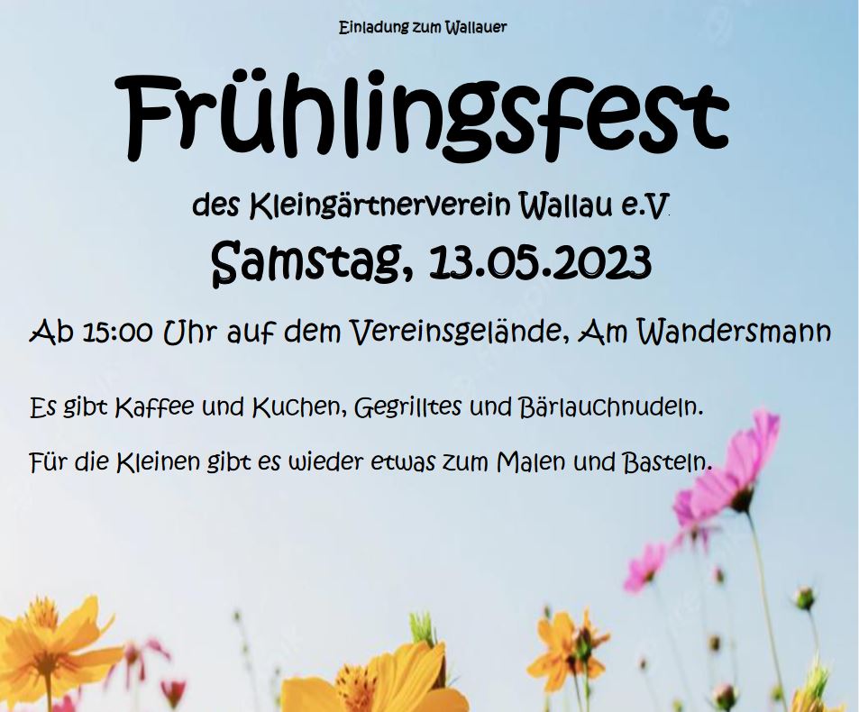 Buntes Programm beim Frühlingsfest des Kleingartenvereins Wallau